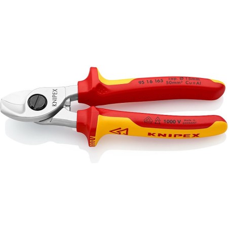Knipex Kabelschere, isoliert bis 1000 V, 165 mm (9516165)