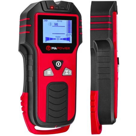 DETEKTOR FÜR HOLZ, METALL, LEITUNGEN, KABEL UND ROHRLEITUNGEN IN WÄNDEN – MAPOWER