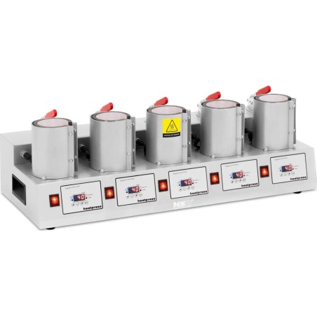 Thermotransfer-Druckmaschine für 5 Tassen, LCD-Anzeige, 250 °C