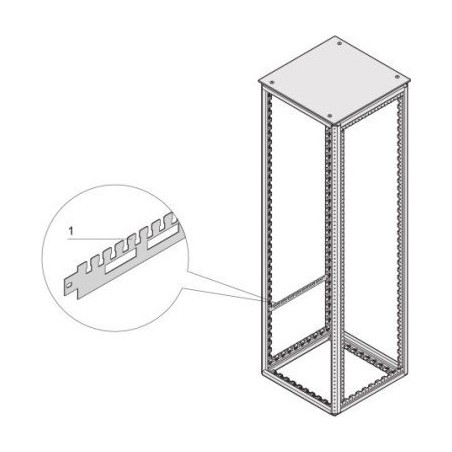 SCHROFF SCHROFF Varistar-Kabelträger bis zur Schranktiefe, RAL 7021, 800D