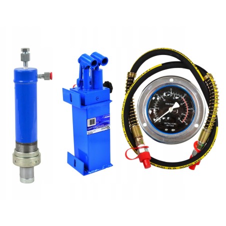 Pressensatz 20 t: Schnellpumpe, Zylinder, Manometer (1)