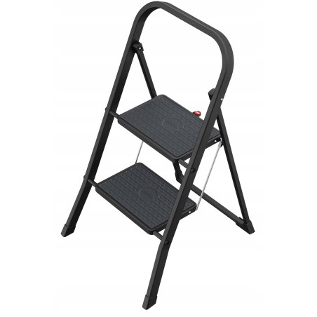 Klappleiter K44 StandardLine / Stahl / 2 Stufen / Sicherheitsgriff / schwarz 4007126241726