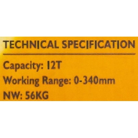 JCB Niedrige Hydraulikpresse mit Manometer und 12-Tonnen-Pumpe