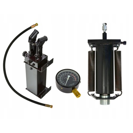 Pressensatz 50 t: Schnellpumpe, Zylinder, Manometer (1–2 Stück)