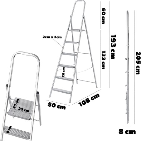 Kadax KADAX Stahlleiter Steel Home, 6 Sprossen