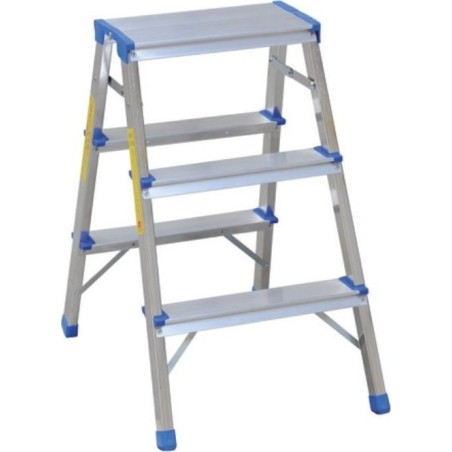 Drabex Freistehende doppelseitige Aluminiumleiter mit 2 Sprossen (DR7002)