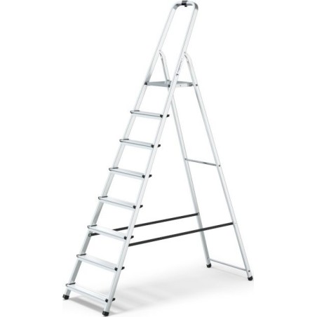Lagerbestand: Aluminiumleiter mit 8 Sprossen, Tragkraft 125 kg – HOME