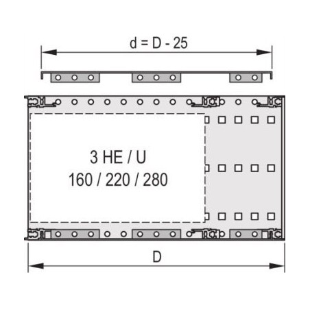 SCHROFF SCHROFF EuropacPRO Abdeckung für die Montage an der Seitenwand, 84 HP, 235 mm