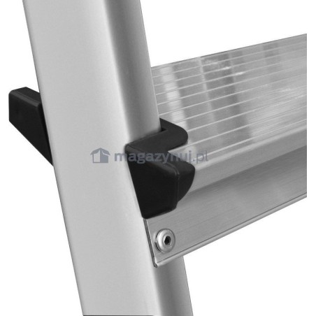 DRABEST Aluminiumleiter, beidseitig nutzbar, 7 Sprossen, Tragkraft: 125–150 kg (Tragkraft 125 kg)