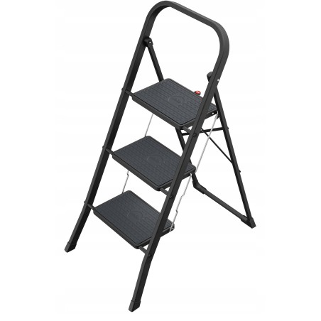 Klappleiter K44 StandardLine / Stahl / 3 Stufen / Sicherheitsgriff / schwarz 4007126241733