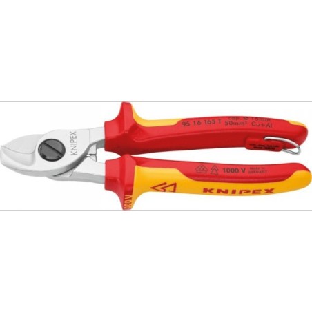 Knipex VDE-Kabelschere 165 mm mit Sicherheitsgriff von Knipex