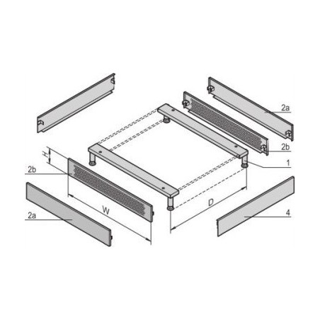 SCHROFF Seitenwände für SCHROFF Varistar, glatt, 800D