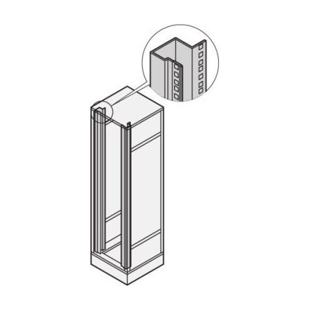 SCHROFF SCHROFF Türblende/Schiebebaugruppe 19, 38 HE, AlZn