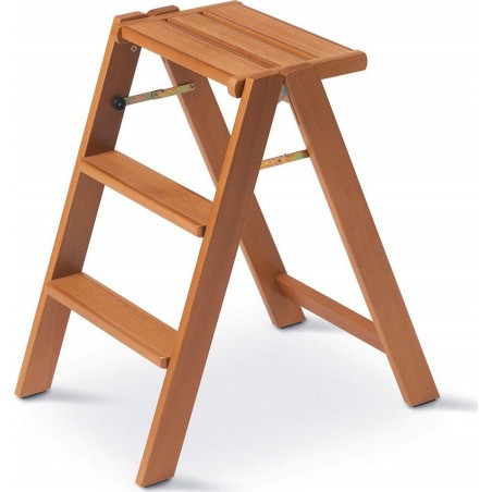 OSIMO Holzleiter – 67 x 61 cm, braun – Arredamenti