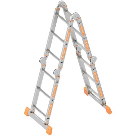 4-teilige LAYHER TOPIC1057/4x3-Leiter mit Arbeitsplattform