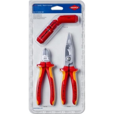 Knipex Werkzeugsatz für Elektroinstallationsarbeiten 340 mm 00 31 30 BK V01 (00 31 30 BK V01)