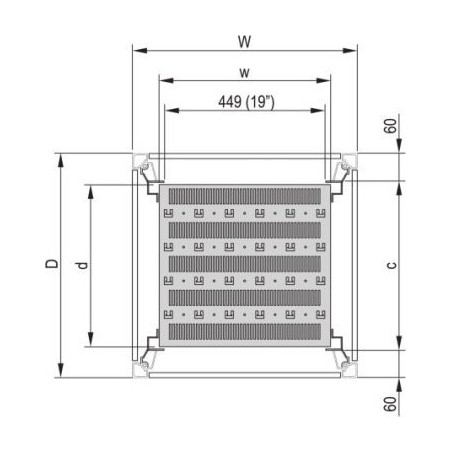 SCHROFF SCHROFF Eurorack-Einschub 19", stationär, 600W 600D