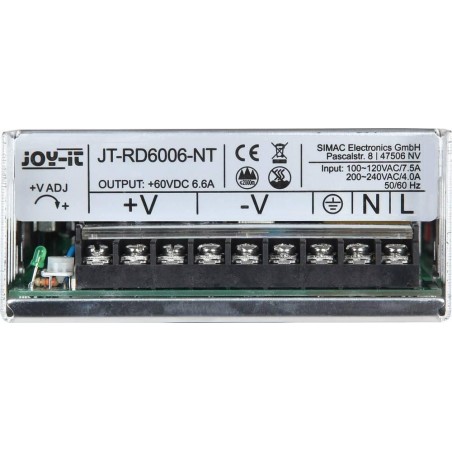 Joy-IT Joy-it Joy-IT Industrielles Netzteil, Konstantspannung (Wert: 4736932) 60 V/DC (max.) 6,6 A (max.) 400 W