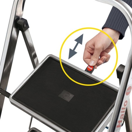 Hailo Einseitige freistehende Aluminiumleiter, 3 Stufen (4007126439345)