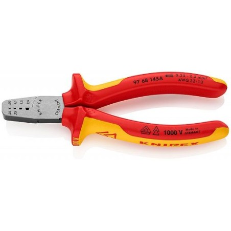 Knipex Hülsenpresszange 145 mm, isoliert – 9768145A
