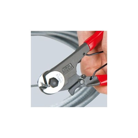 Knipex Schere zum Schneiden von Stahlseilen und Kabeln, 150 mm (9561150)