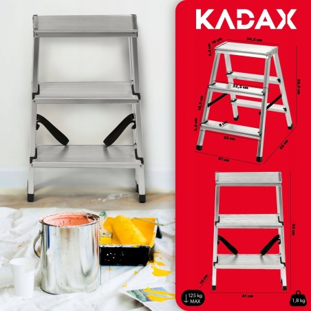 Kadax KADAX Hocker 59 cm Leiter Podest aus Metall 125 kg