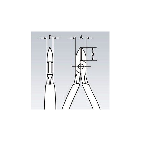 Knipex 77 22 115 Elektronik-Seitenschneider – 7722115