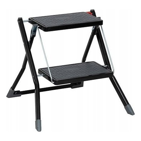 5five Metall-Doppelstockleiter, schwarz