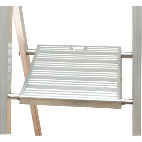 Krause Solidy Einseitige freistehende Aluminiumleiter, 3-stufig (126214)