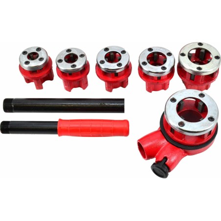 AWTools AWTOOLS Rohrgewindeschneider, 6-teilig: 1/4", 3/8", 1/2", 3/4", 1", 1-1/4"  Set im Koffer