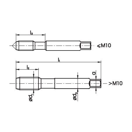 Fanar Handgewindebohrer, linksgängig, M16x1,5, 2 Stück (A1-260001-0165)