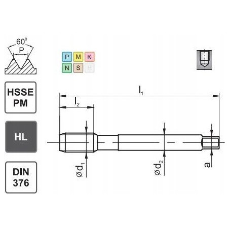 Fanar Gewindebohrer M10 DIN-376C R45 (6HX) HSSE-PM HL MASTERTAP