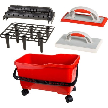 Pro-Line KPL.GLAZ.:W22L,Gitter,Räder,Rolle,Kelle mit Gummi und Schwamm. PROLINE Karton 61631 PROLINE