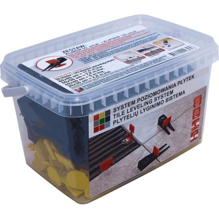 PROFESSIONAL NEW SYSTEMS Fliesenausgleichssystem, bestehend aus ca. 100 Keilen und 750 Clips (0,9 mm).