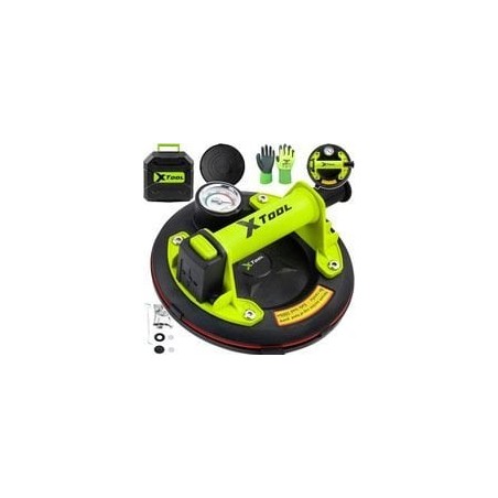 xTool Vakuum-Saugnapf für Fliesen mit Pumpe, Manometer und Halterung für Glasurfliesen 120