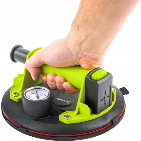 xTool Vakuum-Saugnapf für Fliesen mit Pumpe, Manometer und Halterung für Glasurfliesen 120