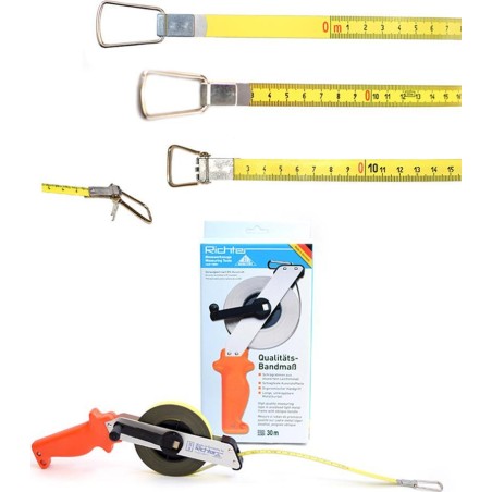 Richter Lackiertes Stahl-Rollbandmaß RICHTER 414GSR 30 m
