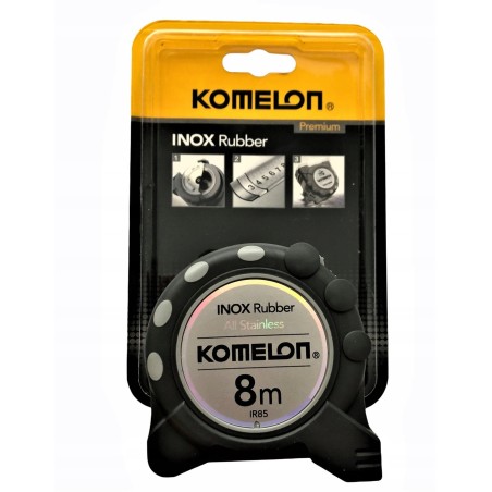 Roulette INOX RUBBER 8 m x 25 mm