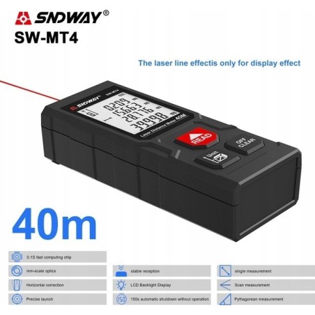 Sndway Sndway2 Laser-Entfernungsmesser bis zu 40 m