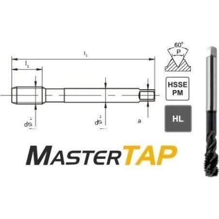Fanar Gewindebohrer M24 DIN-376C R45 (6XH) HSSE-PM HL MASTERTAP
