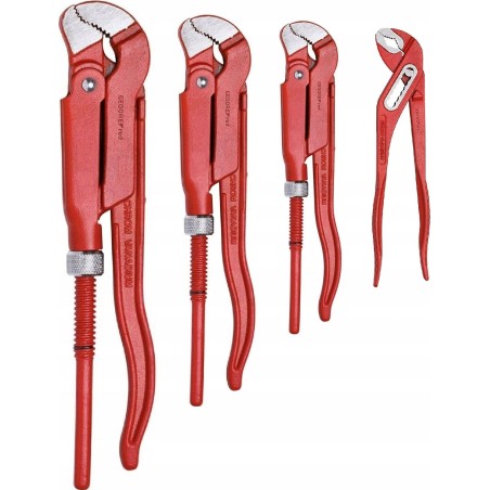 Gedore Gedore Red Eckrohrzange, 420 mm, Rohr-/Wasserpumpenzange (rot, für Rohre bis 1½ Zoll, 55 mm)