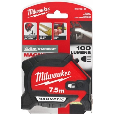 Milwaukee MILWAUKEE ROLLMAßBAND 7,5 m PREMIUM LED