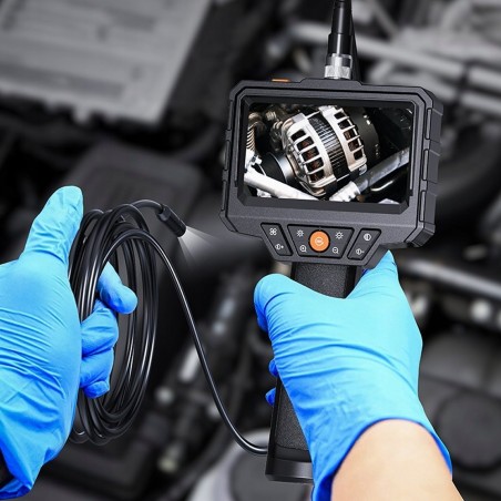 Inspektionsendoskop mit starrem Schlauch (5 m), 8 LEDs, IP67, Minikamera (2,7 cm, 8,5 mm)
