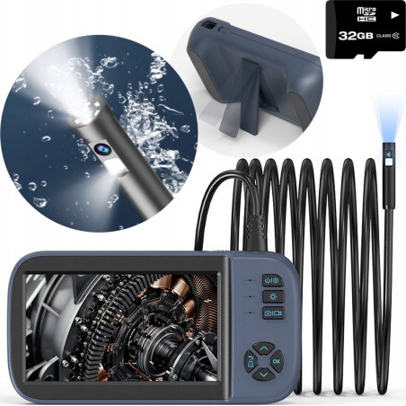 Inspektionskamera Endoskop Duo HD-Bildschirm 10 m Kabel