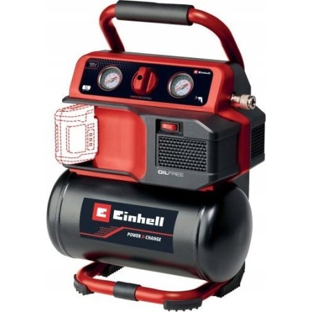 Einhell 4020410 TE-AC 18/75 Li OF-Solo Autokompressor – ölfreier Akku-Kompressor