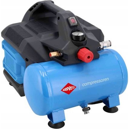 Airpress-Autokompressor AIRPRESS COMPRESSOR LMO 6-126 6 l/1,0 PS ölfrei 88 l/min. Leise....