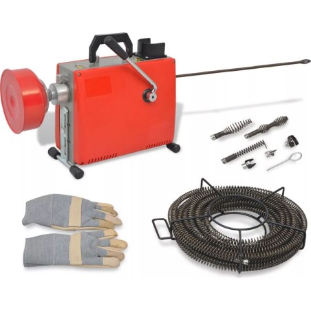 vidaXL Rohrreinigungsmaschine, 250 W, 15 mm x 16 mm, 4,5 mm x 9,5 mm