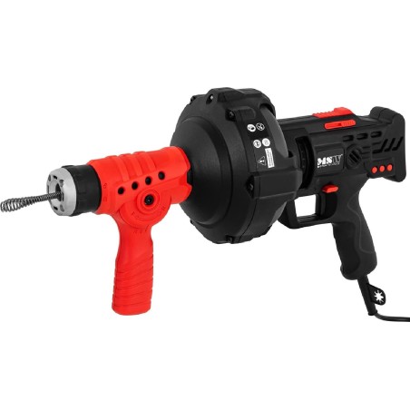 MSW Elektrische Rohrreinigungsspirale mit Trommel für die Reinigung von Abflussrohren, 240 W, Länge 7,5 m, Durchmesser 15 mm
