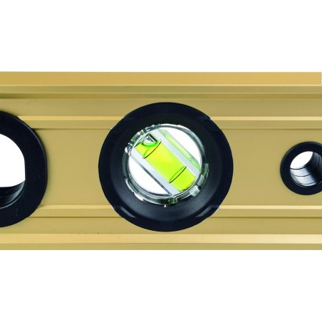 60 cm eloxierte Wasserwaage MAX LEVEL GOLD 90° 0° 45° mit Magnethalterung [EXPERT]