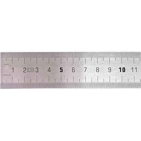 Medid Halbstarres, mattes Lineal aus Edelstahl 1000 x 30 x 0,8 mm INOX